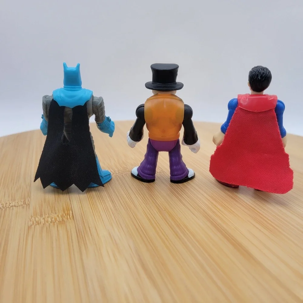 Fisher-Price Imaginext DC Super Friends Batman Superman Penguin Figure Lot 3pc